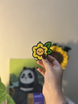 Yellow flower keychain