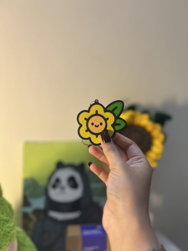 Yellow flower keychain