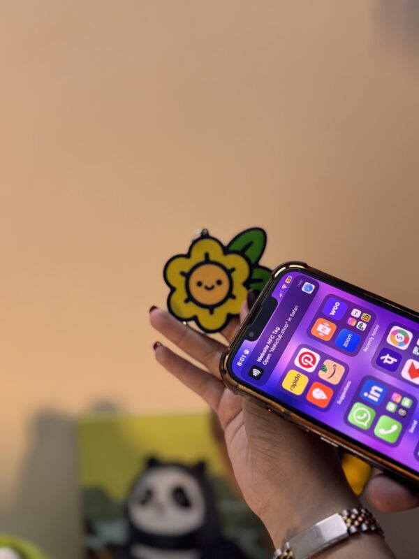 Yellow flower keychain