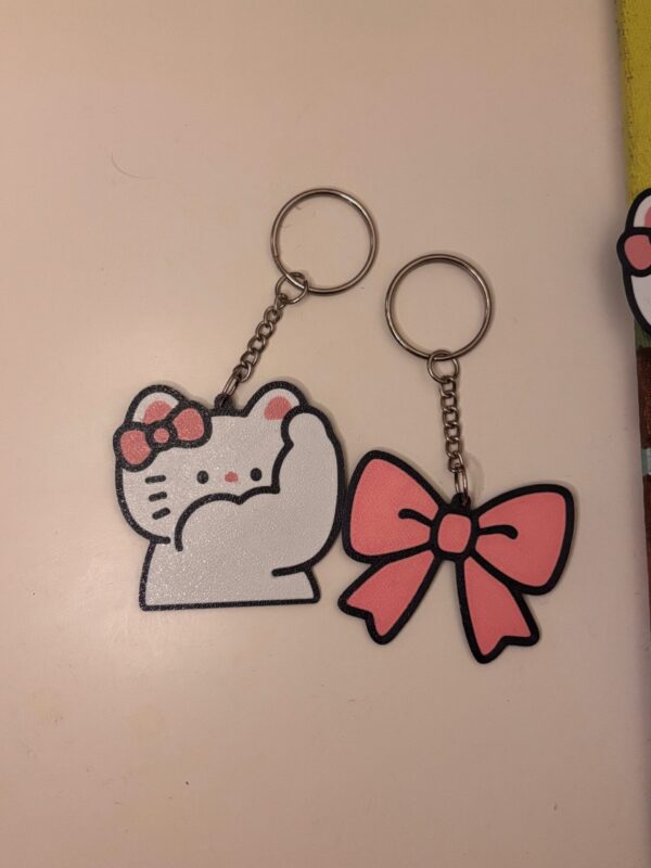 IMG_6068 Gym Bro Kitty Keychain