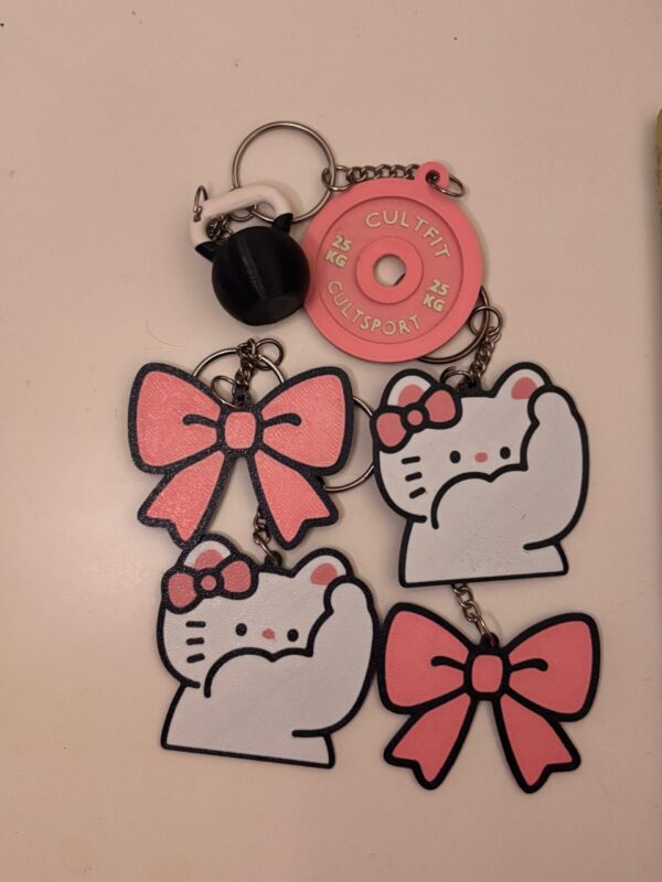 IMG_6069 Gym Bro Kitty Keychain