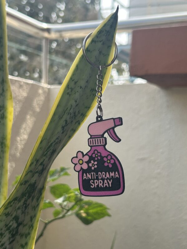Anti drama spray keychain