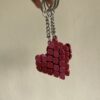 Pixel heart keychain