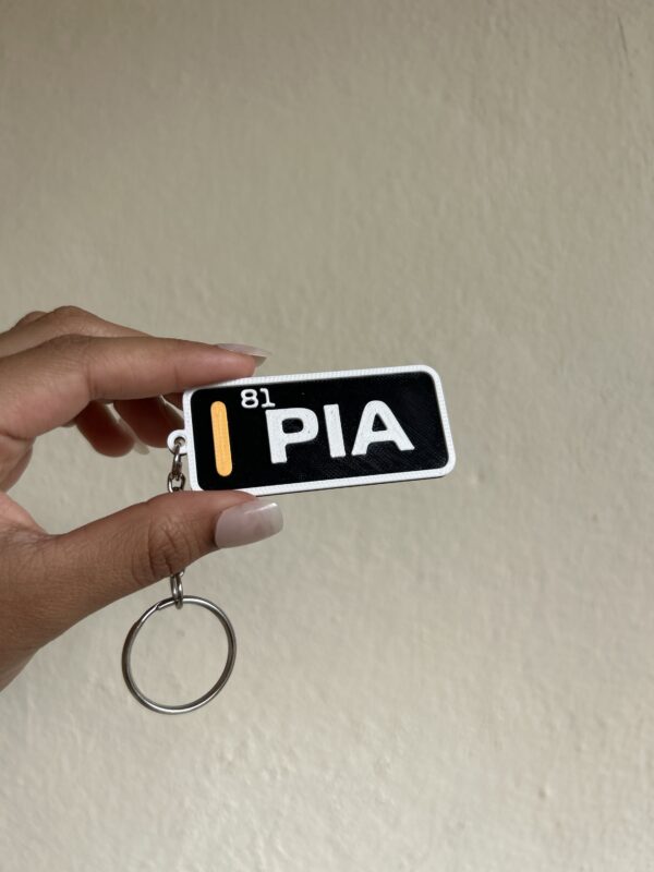 Piastri Race Tag Keychain