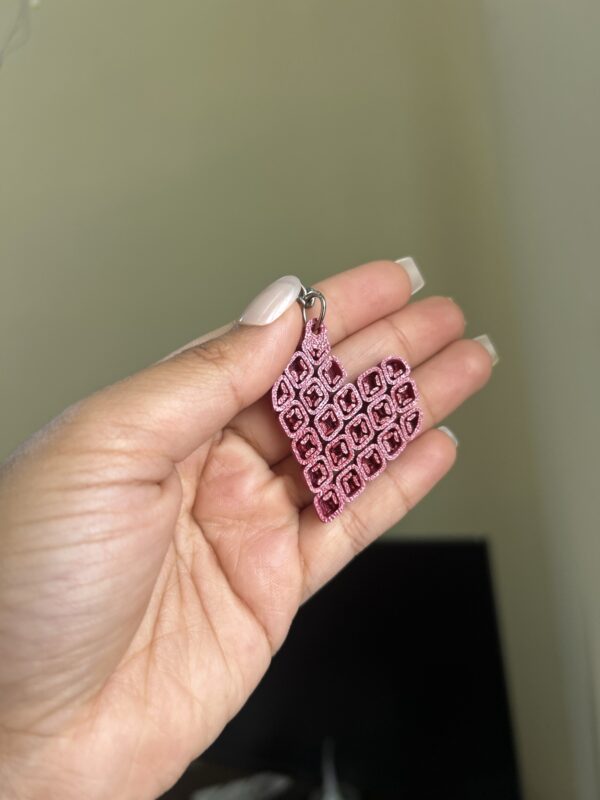 Pixel heart keychain